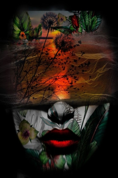 Artistic Fusion: Human Meets Nature in Digital Art