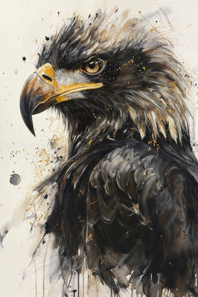 Artistic Splendor: The Watercolor Eagle