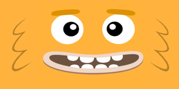 Big Block Sing Song: Cartoon Character's Joyful Expression