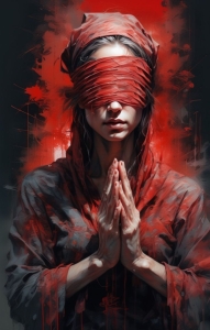 Blindfolded Contemplation: A Study in Red