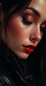 Captivating Portrait of a Woman with Bold Makeup