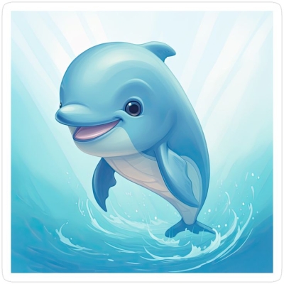 Cartoon Dolphin: A Kindergarten Printable Ocean Jigsaw Puzzle