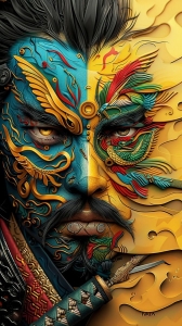 Cultural Inspiration: Vibrantly Painted Portrait
