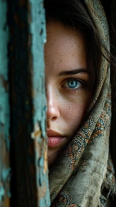 Enigmatic Gaze: The Allure of Striking Blue Eyes