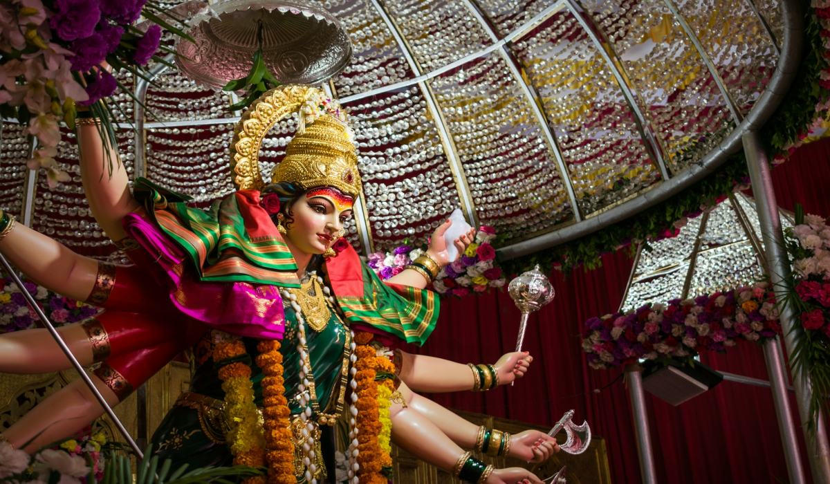 Enthralling Idol of Maa Durga Devi during Navratri 2019 in a Mumbai Temple