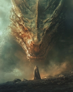 Epic Clash: A Cinematic Dragon Encounter in Fantasy Film