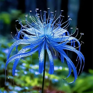 Exotic Blue Blossom: A Symphony of Nature's Intricate Design