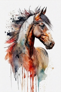 Exploring the Dynamism in Watercolor Horse Portraits