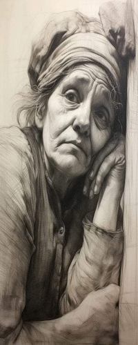 Expressive Portrait: Capturing the Essence of an Elderly Woman