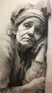 Expressive Portrait: Capturing the Essence of an Elderly Woman