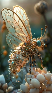 Fantastical Golden Butterfly: A Blend of Nature and Fantasy