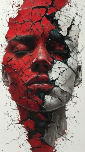 Fragmented Beauty: An Exploration of Painted Faces in Abstract Art