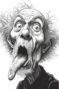 Humorous Stylized Caricature: Exaggerated Features and Expressions