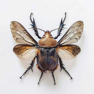 Intricate Details of a Beetle: A Close-Up Exploration