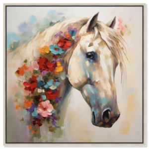 Intricate Horse Painting: A Symphony of Soft Artistry and Vibrant Colors