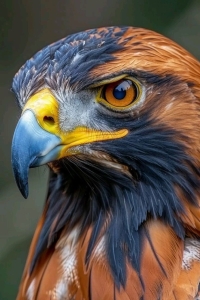 Majestic Raptor: A Close-Up Exploration of a Hawk's Distinctive Features