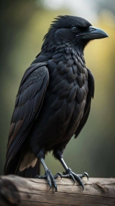 Majestic Raven: A Study in Black Gloss