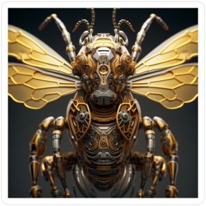Mechanical Wonders: The Robotic Bee with Intricate Design