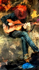 Melodies Unleashed: An Abstract Expression of Guitar Playing