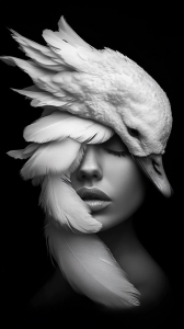 Merging Boundaries: The Mystical Union of Swan and Human