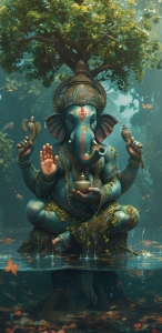 Mystical Representation of Hindu Deity Ganesha