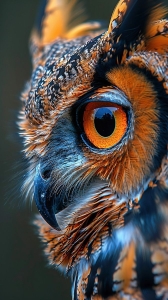 Owl Close-Up: A Detailed Study of Nature's Nocturnal Hunter