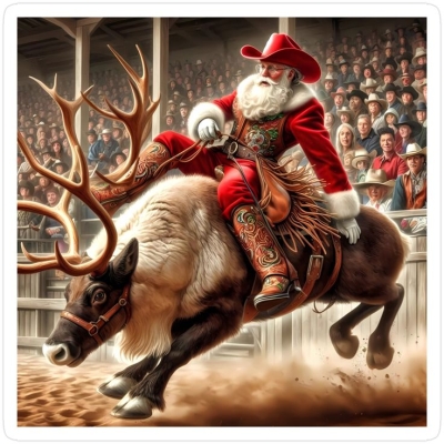 Santa's Rodeo Adventure: A Christmas Jigsaw Puzzle
