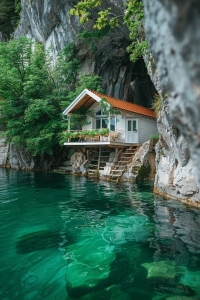 Secluded Waterfront Oasis: A Tranquil Retreat Amid Nature's Charm