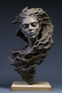 Serenity Embodied: Sculpture of a Contemplative Woman