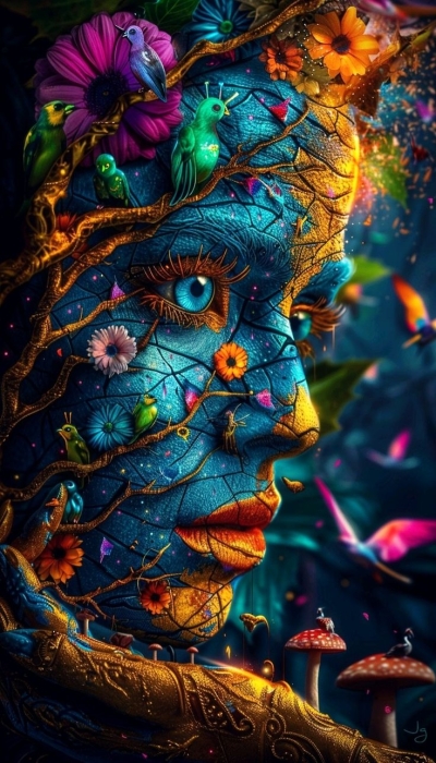 Surreal Harmony: An Artistic Fusion of Human and Nature