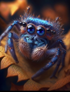 The Blue Spider: A Close-up Look at Nature's Intricate Artistry