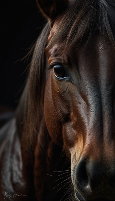 The Expressive Portrait of a Majestic Horse: A Close-up Study