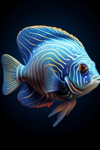 The Mesmerizing Beauty of Vibrant Blue and Orange Fish