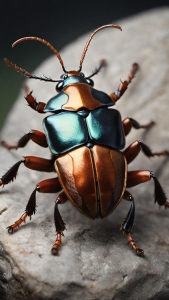 The Vibrant Spectrum of Beetle Colors: A Study of Iridescent Blue and Copper