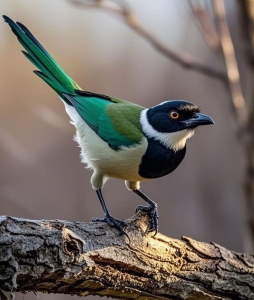 The Vibrant Symphony of Colors: An Exotic Bird Perched on a Branch