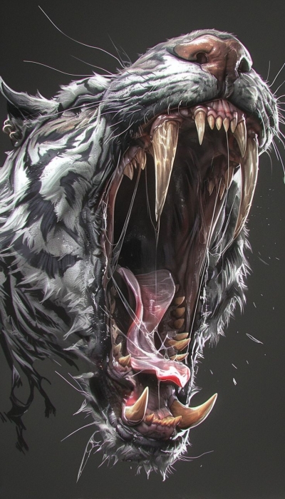 Unleashing the Beast: A Stylized Artistic Representation of a Tiger