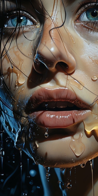Unveiling the Mystery: A Close-Up Study of Water and Oil Effects on Human Skin