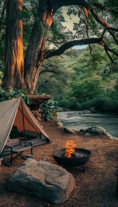 Unwinding in the Wilderness: A Serene Camping Experience by the River