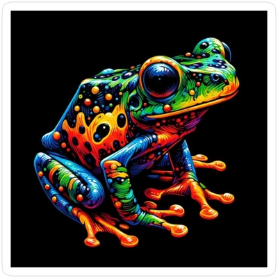 Vibrant Colors of a Tropical Frog: A Study in Nature's Palette