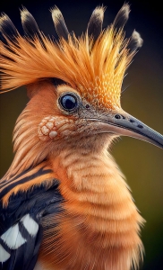 Vibrant Display of Orange and Black: A Closer Look at Crested Birds