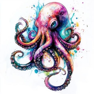 Vibrant Octopus: A Kindergarten Printable Ocean Jigsaw Puzzle