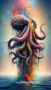 Vibrant Octopus: An Artistic Blend of Color and Imagination