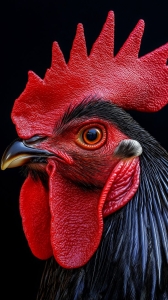 Vibrant Rooster Close-Up: An Exploration of Distinct Poultry Features