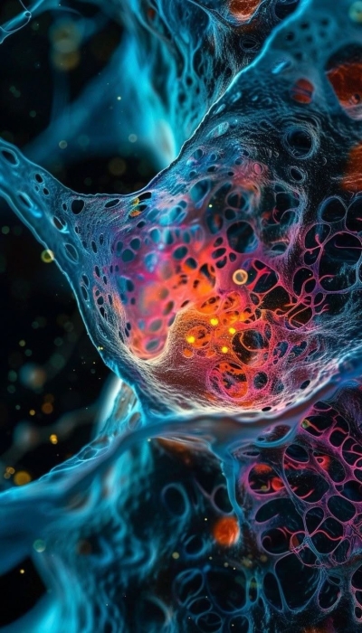 Vibrant Visions: A Close-Up Exploration of Cellular Structures