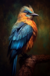 Vibrant Vividity: A Colorful Bird's Striking Display