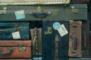 Vintage Suitcases and Bags: Nostalgic Reflections from a Saint-Malo Pub