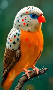 Vivid Display: The Radiant Orange Bird