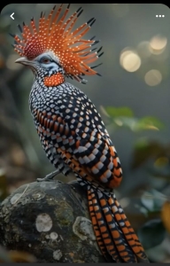 Vivid Encounter with an Exotic Bird: The Orange-Crested Wonder