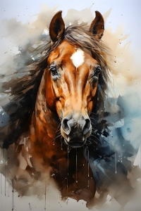 Watercolor Horse Painting: A Study in Expressive Art and Vibrant Colors